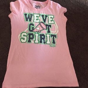 Pink justice graphic tee