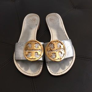 Tory Burch Silver metallic sandal