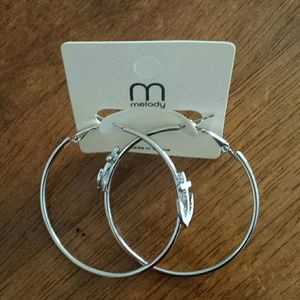 Anchor hoop earrings