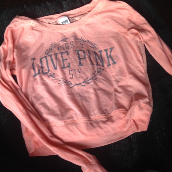 PINK Victoria's Secret Tops - Coral lace back PINK shirt