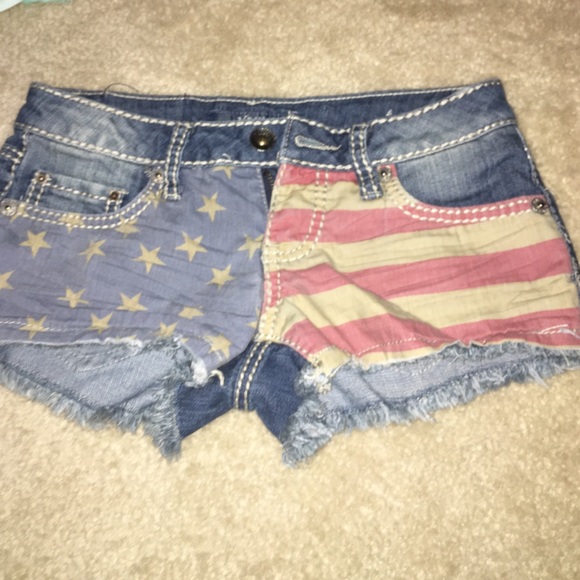 blue jean shorts