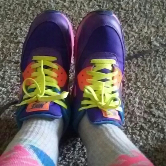 Air Maxes colorful neon