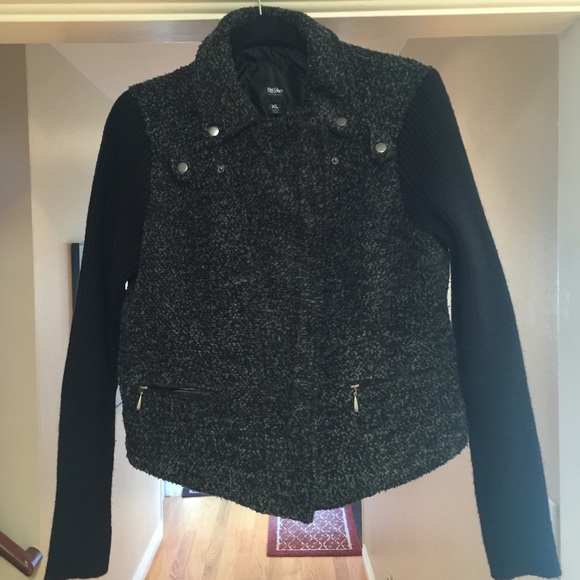 Mossimo Supply Co. Jackets & Blazers - Mossimo tweed/sweater biker jacket size XL