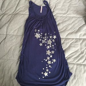 SALE Tank tunic with silver stars