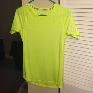 NWOT Neon Women's Nike Running Dri-Fit tshirt