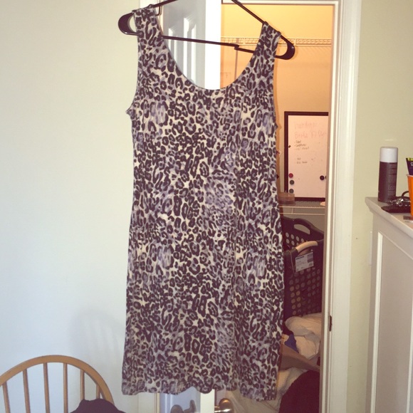 Cheetah print shift dress