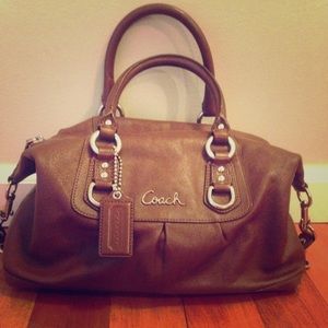Large Brown Coach Ashley Bag