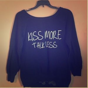 Kiss more Talk less Sweatshirt (juniors)