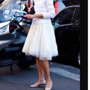 NWOT Five Layer Tulle Cream Skirt