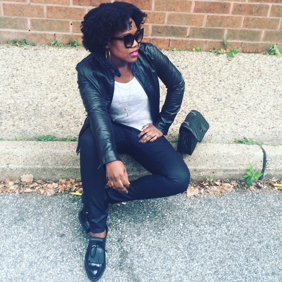 Faux leather jacket