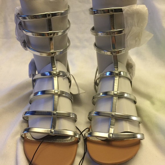 Charming Charlie Shoes - Silver Gladiator sandals