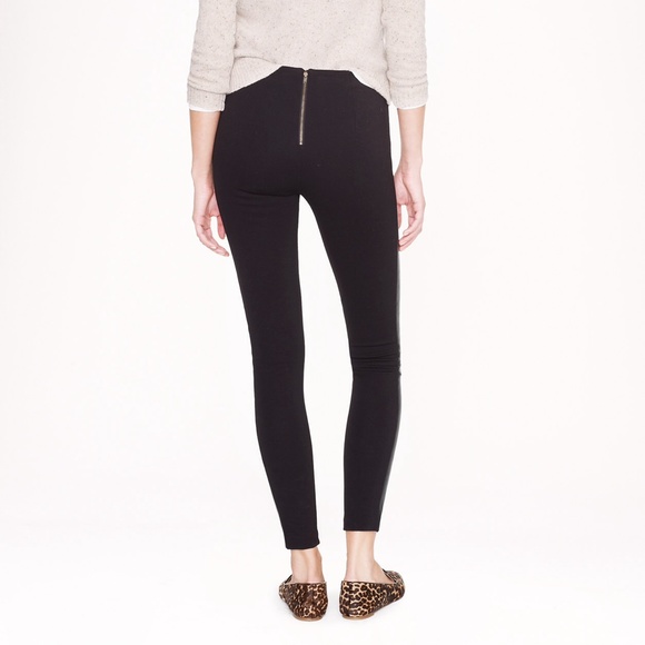 J.Crew Black Pixie pant in leather tuxedo stripe - Picture 4 of 4