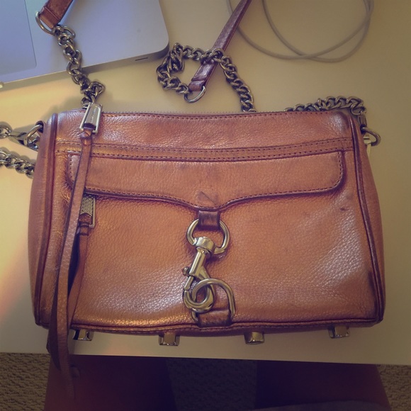 rebecca minkoff mini mac in rose gold