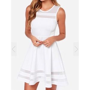 White Mesh Dress