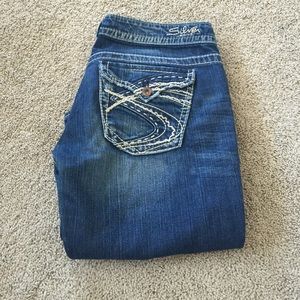 Silver pioneer style jeans