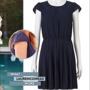 LC Lauren Conrad navy blue dress