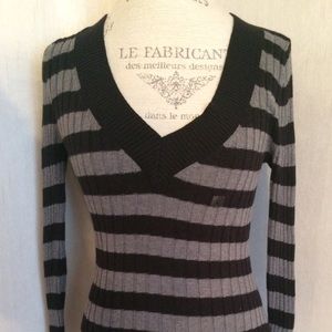 Express Black Striped Sweater NWT