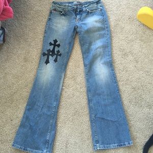 Miss me jeans with crosses on them very western