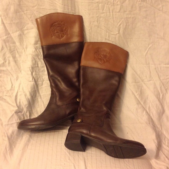 Franco Sarto Shoes - Franco Sarto Leather 2tone Brown Riding Boots