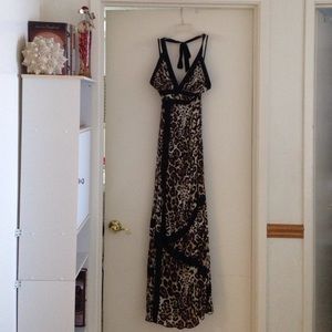 Bebe silk leopard print dress