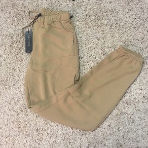 Tan slouch joggers