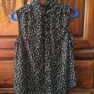 Black cross blouse