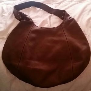Lucky brown leather hobo