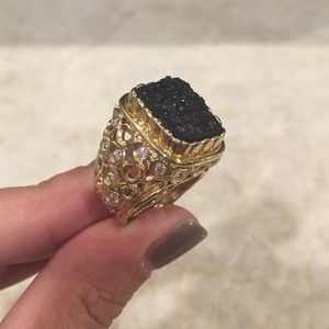 Melinda Maria "tritium" Size 7 cocktail ring