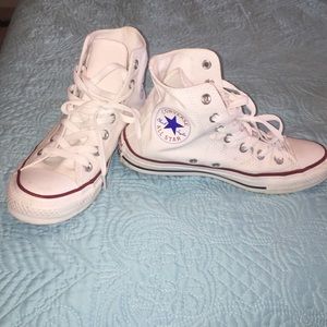 Women's white high top converse
