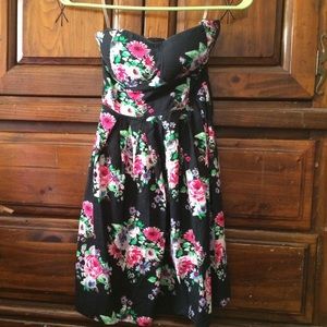 Black floral dress