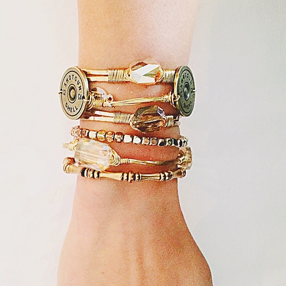 Boutique Jewelry - SOLD 🎀HP🎀Open cuff stone wrapped bracelet set