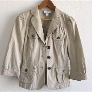 Ann Taylor Loft Tan Blazer w/ Removable Belt