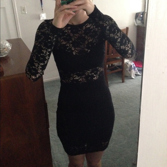 Foreign Exchange black lace bodycon dress