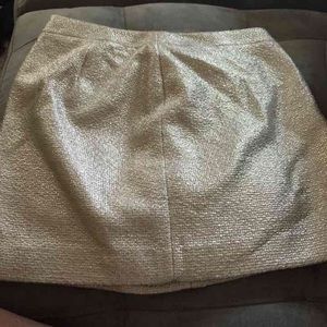 Gold mini skirt
