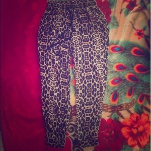 Cheetah print joggers
