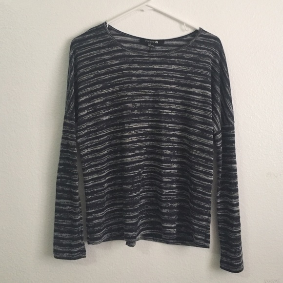 Blue and Gray Forever 21 Long Sleeve