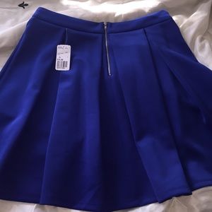 Blue pleated skirt