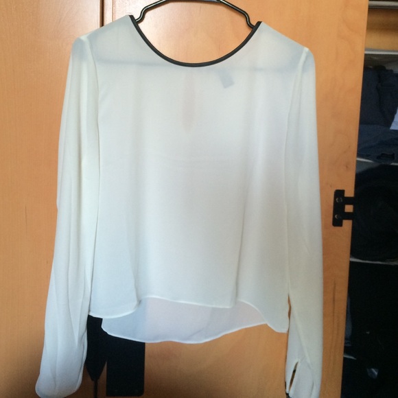 Sheer white blouse.