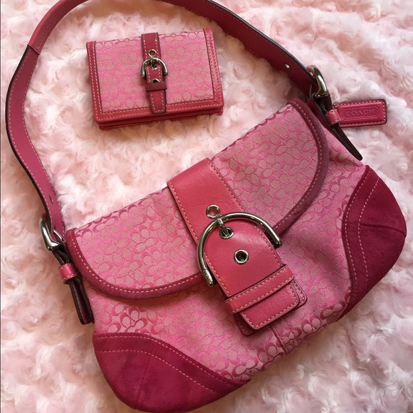 ⭐️REDUCED⭐️ Pink Coach Handbag & Coach Wallet