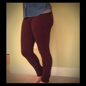 American eagle burgundy jeggings