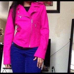 SOLD Hot pink motorcycle jacket