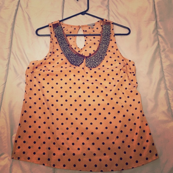 Business casual tank: polka dot