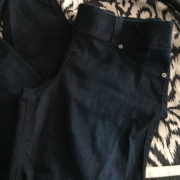 Dark Blue Plus Size Stretch Jeans - Picture 2 of 4