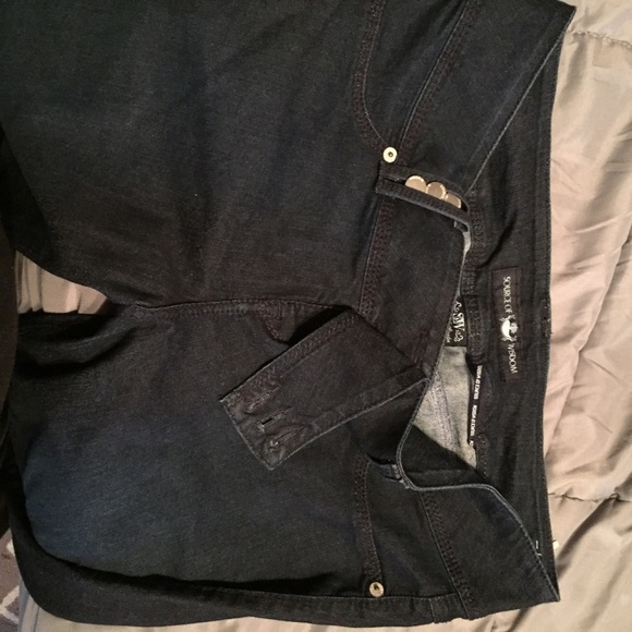 Dark Blue Plus Size Stretch Jeans - Picture 4 of 4