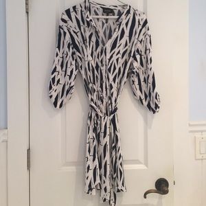 black and white dress