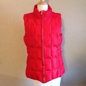 Red puffy vest