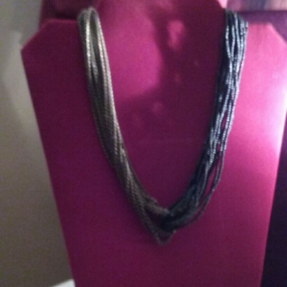 Two tone beaded necklace
