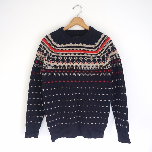 J. Crew Nordic boyfriend sweater fair isle