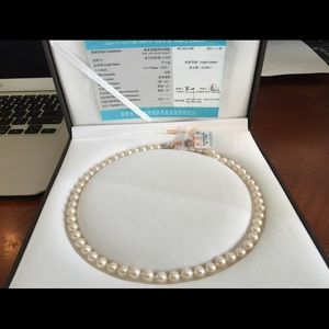 6.5-7 mmCultured AAA Sea Pearl necklace strand18"