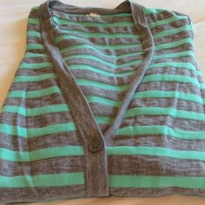 J. Crew member mint and grey sweater